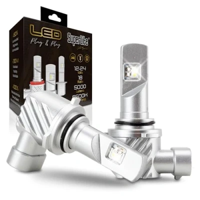 Imagen de Superlite Kit de Lámparas Conversión Halógena to LED HB4 Plug &amp; Play Gold Series 6500K / 5000 Lumens 12 24V 18W Para Coche, Moto y Camión