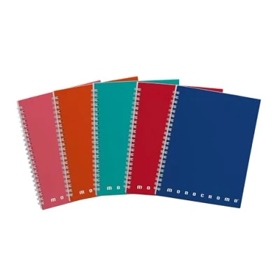 Imagen de Pigna Monocromo Maxi Multicolor Cuaderno, paquete de 5, colores surtido