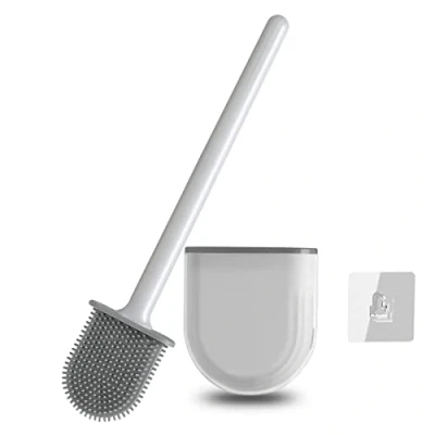 Imagen de Cepillo de Inodoro, Inodoro Silicona, cepillos Profesionales Limpieza Profunda para baño (1 Paquete)