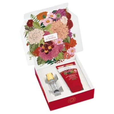 Imagen de Helan, Rosso d&#039;Ambra Perfume Mujer 10ml + Crema Manos y Uñas 50ml, Set de Regalo Dulce Afrutado Hidratante con Vitamina C Aceite Almendras Dulces, Ideas