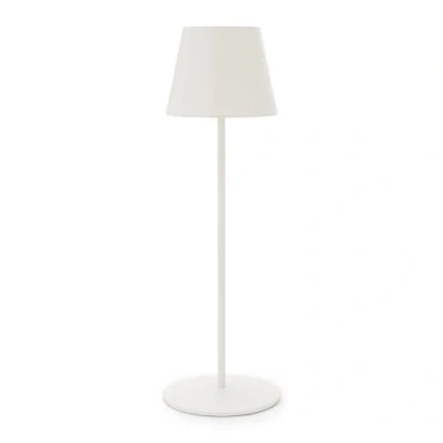 Imagen de VELAMP Lámpara de mesa LED recargable, dimmer táctil, blanco + RGB, IP54. Blanco, Blanca