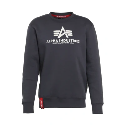 Imagen de Alpha Industries Basic Sudadera, Hombre, Talla: Small, Grey black