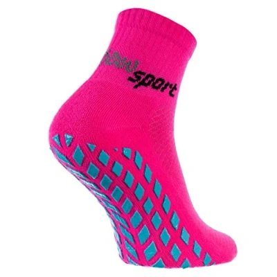 Imagen de Rainbow Socks Hombre Mujer Calcetines Antideslizantes de Deporte 1 Par Rosa Talla 36 38