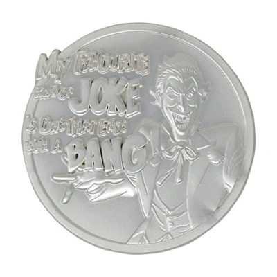 Imagen de Fanattik Medallon DC Comics baño de Plata The Joker edición Limitada Moneda colección Licencia Oficial