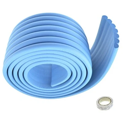 Imagen de TUKA Multiusos Protector Espuma, 200cm x 80mm 8mm Universal anticolisión Rollo para Superficie Dura &amp; Bordes, Protección Tira Bebés y niños, Azul, TKD7002 blue
