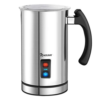 Imagen de NWOUIIAY Espumador de Leche Eléctrico 500W Batidora 3 en 1 Espuma Rápida para Caliente o Fría Acero Inoxidable Recubrimiento Antiadherente Cappuccino Latte Mocha