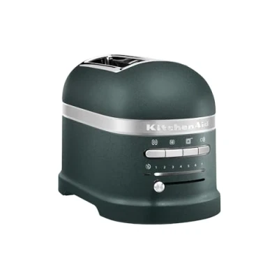 Imagen de KitchenAid Tostadora para 2 rebanadas con pinzas sándwich Artisan Retro Toast Machine Diferentes funciones y niveles de tostado Verde