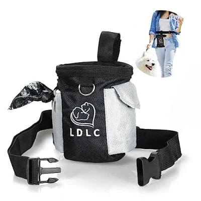 Imagen de JUNUNDJING Bolsa Premios Perro, de Entrenamiento para Perros, Portabolsas Perro Caca, Porta Bolsas Caca