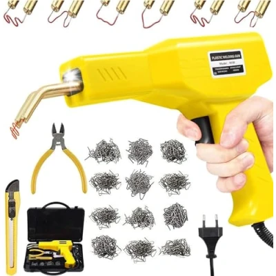 Imagen de 150W máquina de soldadura plástico, Kit reparación parachoques coche de, soldador plástico grapas 800 uds para piezas