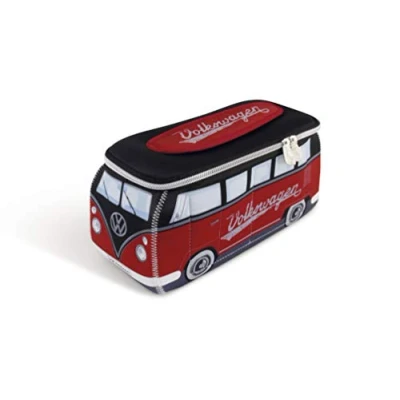 Imagen de BRISA VW Collection Volkswagen Bolsa de Neopreno Universal cosmético sartículos tocador T1 Camper Bus (Negro/Grande)