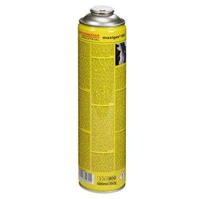 Imagen de ROTHENBERGER Industrial Maxigas 400, cartucho de gas combustible, mezcla especial gases, 600 ml, 35570