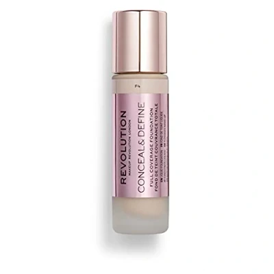 Imagen de Makeup Revolution, Base de maquillaje Conceal &amp; Define, F4, 23ml
