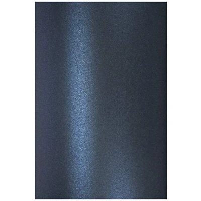 Imagen de Netuno 20x cartón nacarado color azul oscuro DIN A4 210x297mm 250g Aster Metallic Queens Blue papel con efecto perla bilateral para imprimir tarjetas invitaciones scrapbooking manualidades bricolaje