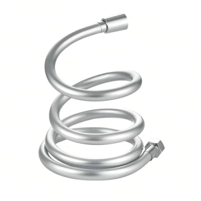 Imagen de CYILIUEN Manguera de ducha universal 1,5 m PVC con protección contra torceduras 304, conector acero inoxidable, color plateado