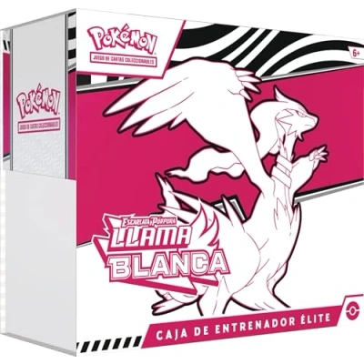 Imagen de Pokémon: Caja de Entrenador Élite Escarlata y Púrpura Llama Blanca: Reshiram JCC (1 Carta promoción con ilustración expandida Tornadus, 9 Sobres Mejora Accesorios prémium)