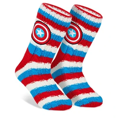 Imagen de Marvel Calcetines Hombre de Superhéroes, Andar por Casa Antideslizantes (Multicolor)