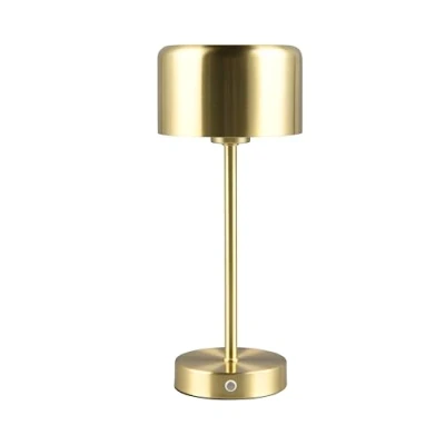 Imagen de Reality Leuchten Lámpara de mesa LED recargable Jeff, latón mate, altura 30 cm, metal