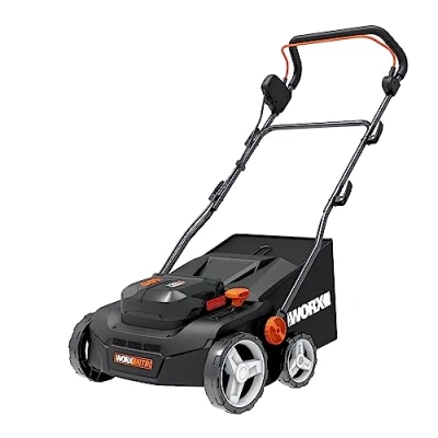 Imagen de WORX Nitro WG855E.9 Escarificador de batería y aireador césped (hasta 400 ㎡, Ancho Trabajo 36 cm, Motor sin escobillas, 4 Niveles Ajuste Altura, Incluye Bolsa Hierba 40 L,