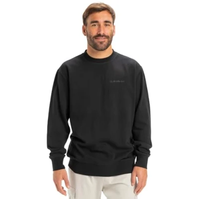 Imagen de Quiksilver Salt Water Crew Sudadera, Black, S para Hombre