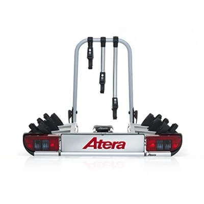 Imagen de ATERA 022601 portabicicletas para Coche Strada DL 3, Ligero Enganche de Remolque con Luces traseras, 3 Bicicletas o e Bikes