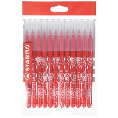 Imagen de STABILO Power Rotulador para colorear (12 unidades, punta media, 12 unidades), color rojo