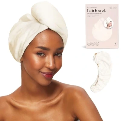 Imagen de Kitsch Toalla de Microfibra para el Cabello, envolturas Cabello Rizado Secado rápido Mujeres, Mojado, Toallas