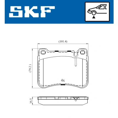 Imagen de SKF VKBP 80495 Juego de pastillas freno preparado para indicador desgaste MERCEDES BENZ: Clase C T modell