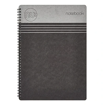 Imagen de NU: Cuadernos Craze Cloud Range Cuaderno A4 negro encuadernado de alambre papelería Bloc notas rayado 110 páginas