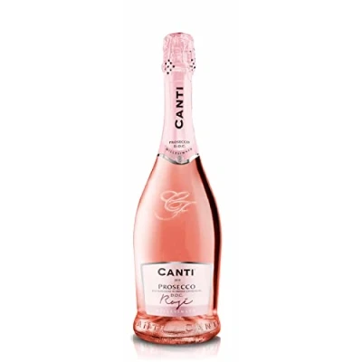 Imagen de Canti Prosecco D.O.C. Millesimato, Vino Espumoso Rosado Extra Seco 11%, Uva Italiana Glera y Pinot Noir de Veneto, Sabor Fresco Dulce, 1x750 ml