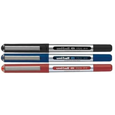 Imagen de Uni Ball Ojo Micro UB 150 Paquete Mixto de 3 [1 X Negro, 1 Azul, Rojo]