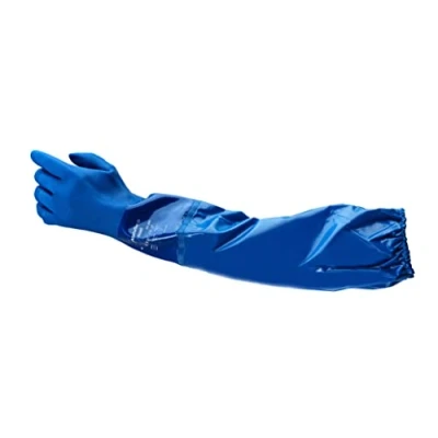Imagen de Ansell AlphaTec 23 201 Guantes de Trabajo PVC, Protección Bajas Temperaturas, Conformidad Alimentaria, Multiuso, Destreza y Flexibilidad, Hombre Mujer, Azul, Talla XL (6 Pares)
