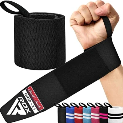 Imagen de RDX Muñequeras Gym Powerlifting Correas de Levantamiento, Aprobado por IPL y USPA, Wrist Wraps Deportivas para Culturismo Musculación Gimnasio