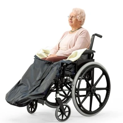 Imagen de BRAMBLE Cubrepiernas para Silla de Ruedas Forradas en Forro Polar con Bolsillo Interior Sólido, cálido e Impermeable
