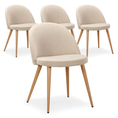 Imagen de Lote 4 sillas nordicas Maury Beige Menzzo
