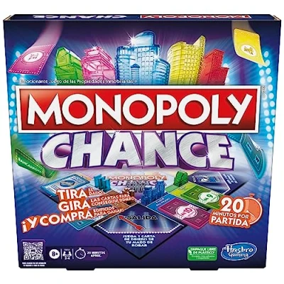 Imagen de Juego de Mesa Monopoly Chance Partidas rápidas Familiar para 2 a 4 Jugadores Se Juega en 20 Minutos (Versión Español)
