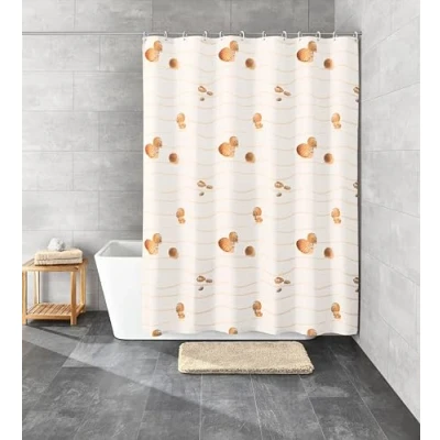 Imagen de Kleine Wolke Miami Cortina de Ducha (100% poliéster, 120 x 200 cm), Color Beige