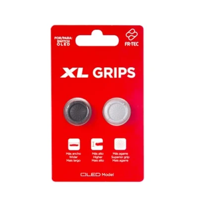 Imagen de Grips ‎FR TEC Pro XL ‎BL OLEDGRIP, Para Nintendo Switch OLED, 2 unidades, Negro/Gris