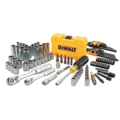 Imagen de DeWalt DWMT73801 1, Juego de herramientas mecánico, 108 piezas, Incluye Carracas, Llaves vaso, Puntas, Llave hexagonal, acero forjado optima durabilidad, En maletín