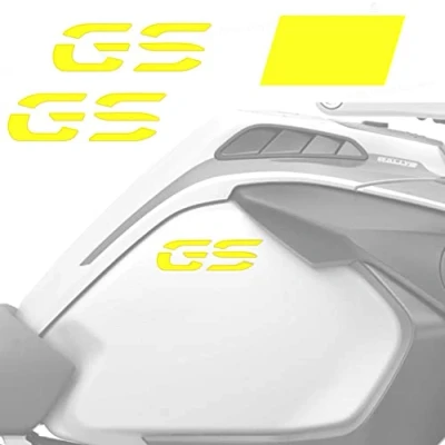 Imagen de 2 pegatinas compatibles con laterales del depósito Motorrad R 1200 1250 GS Adventure LC (amarillo neón)