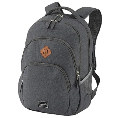 Imagen de travelite Mochila, equipaje de mano con compartimento para portátil 15,6 pulgadas, serie BASICS Daypack Melange:de moda aspecto melange, 45 cm, 22 litros