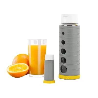 Imagen de Pika Botella de almacenamiento al vacío para jugos frutas y verduras 600 ml Vidrio borosilicato Conserva 3 veces más tiempo