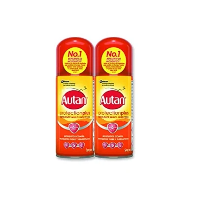 Imagen de Autan Pack de 2 Protection Plus Aerosol seco, repelente multi insecto (2 x 100 ml)
