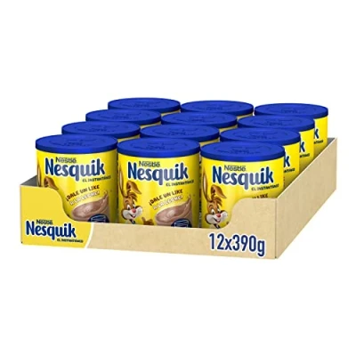 Imagen de Nesquik NESTLÉ Instantáneo Cacao Soluble 390g Lata Pack de 12