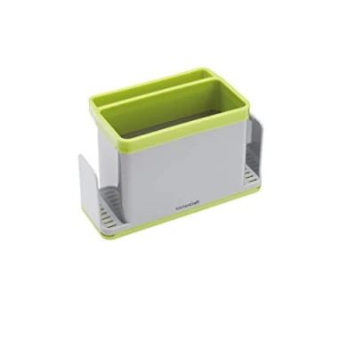 Imagen de KitchenCraft 4 en 1 Fregadero de cocina, Plástico, Gris/Verde, 19.5 x 9.5 12 cm