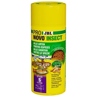 Imagen de JBL PRONOVO Insect Stick, alimento para Todos los Peces de Acuario 3 a 10 cm, dosificador Clic, tamaño S, 250 ml
