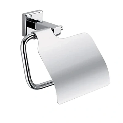 Imagen de GEDY Portarrollos de Papel higiénico Colorado, Cubierto Acero Inoxidable y Cromado, fijable con Tornillos incluidos o Pegamento, Peso soportado 7 kg, 12 x 14,3 6,5 cm