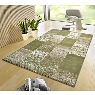 Imagen de HANSE Home Gloria Alfombra 80 x 150 cm, Multicolor, Moderna, Terciopelo, para el Pasillo, Comedor, Dormitorio, habitación de los niños, salón, Cocina, Verde
