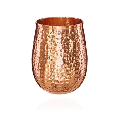 Imagen de NKlaus Ayuverda 11262 Vaso de cobre puro (110 g, ovalado, 500 ml)