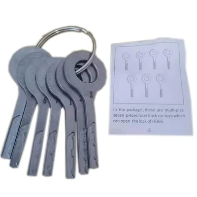 Imagen de Auto HU66 Juego de herramientas ganzúas, cerrajero, 7 piezas Lasertrack para llaves coche