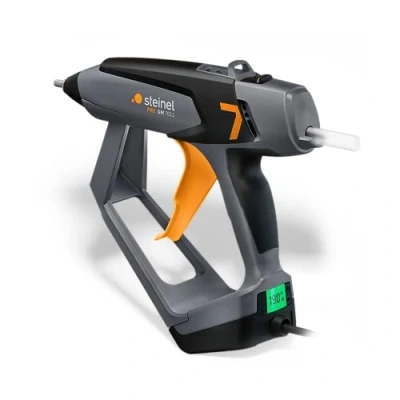 Imagen de Steinel GlueMatic 7011 pistola encoladora, encoladora controlada electrónicamente, cantidad de cola ajustable, boquillas intercambiables, 110 W